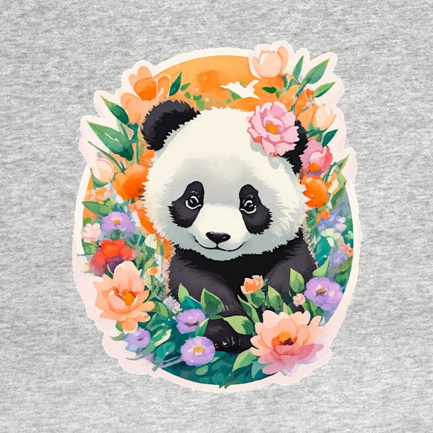 Beautiful Colorful Panda by Imagination Gallery